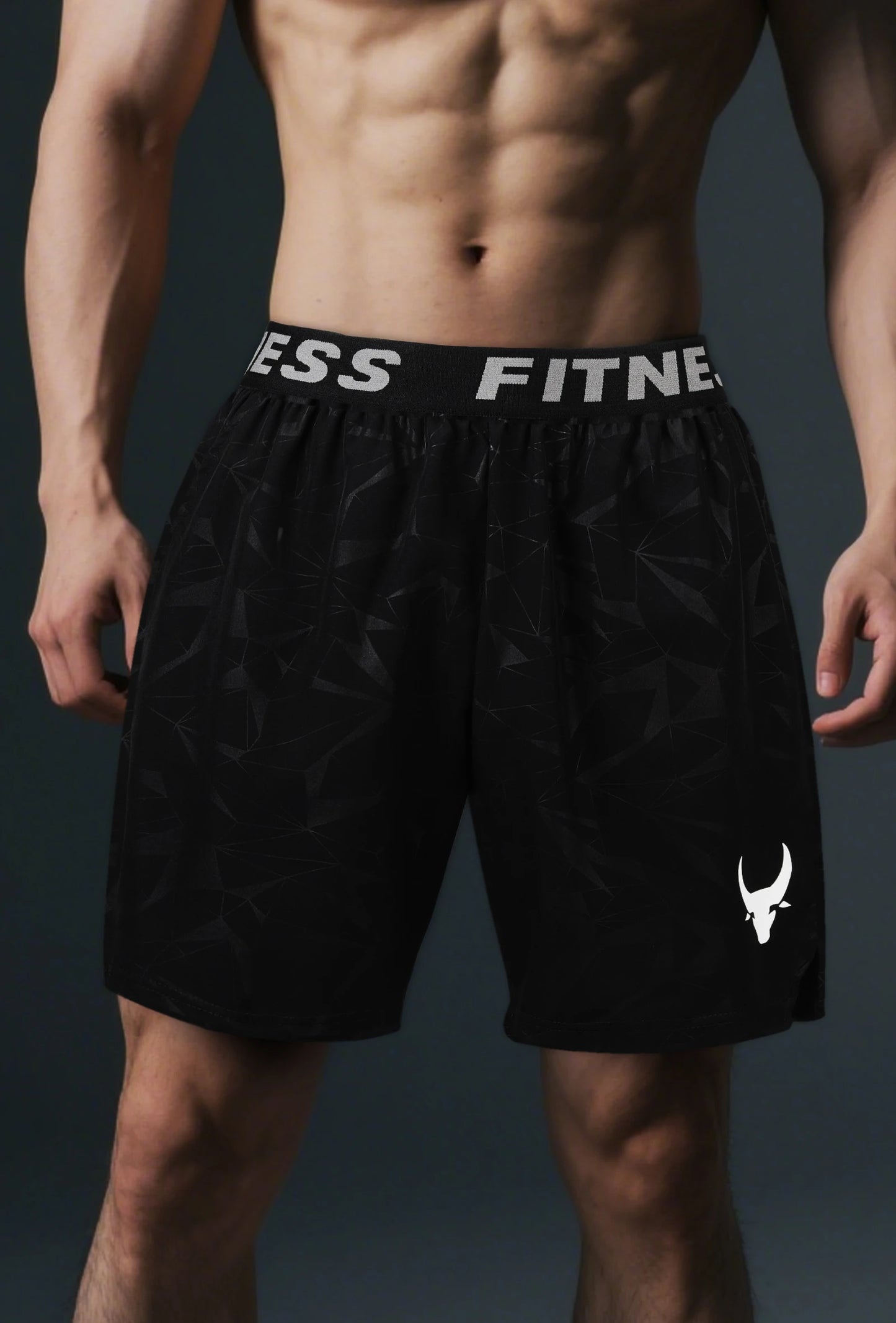 5Pcs Quick-Dry & Breathable Athletic Casual Elastic Waistband Shorts with Geometric Print Summer Sports Wear for Men