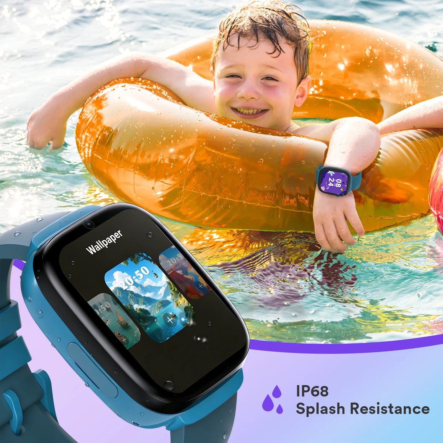 4G Kids Smart Watch GPS Two Way Call Video SOS Child Gift Parental Controls Waterproof Birthday Gift for Boys and Girls