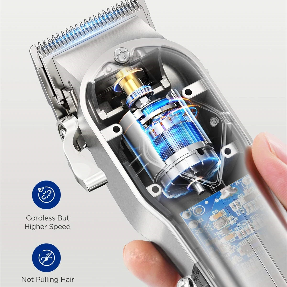 N Top Limural Hair Clippers Professional Cordless Clippers Hair Cutting Beard Trimmer Barbers Grooming Kit Rechargeable for Men