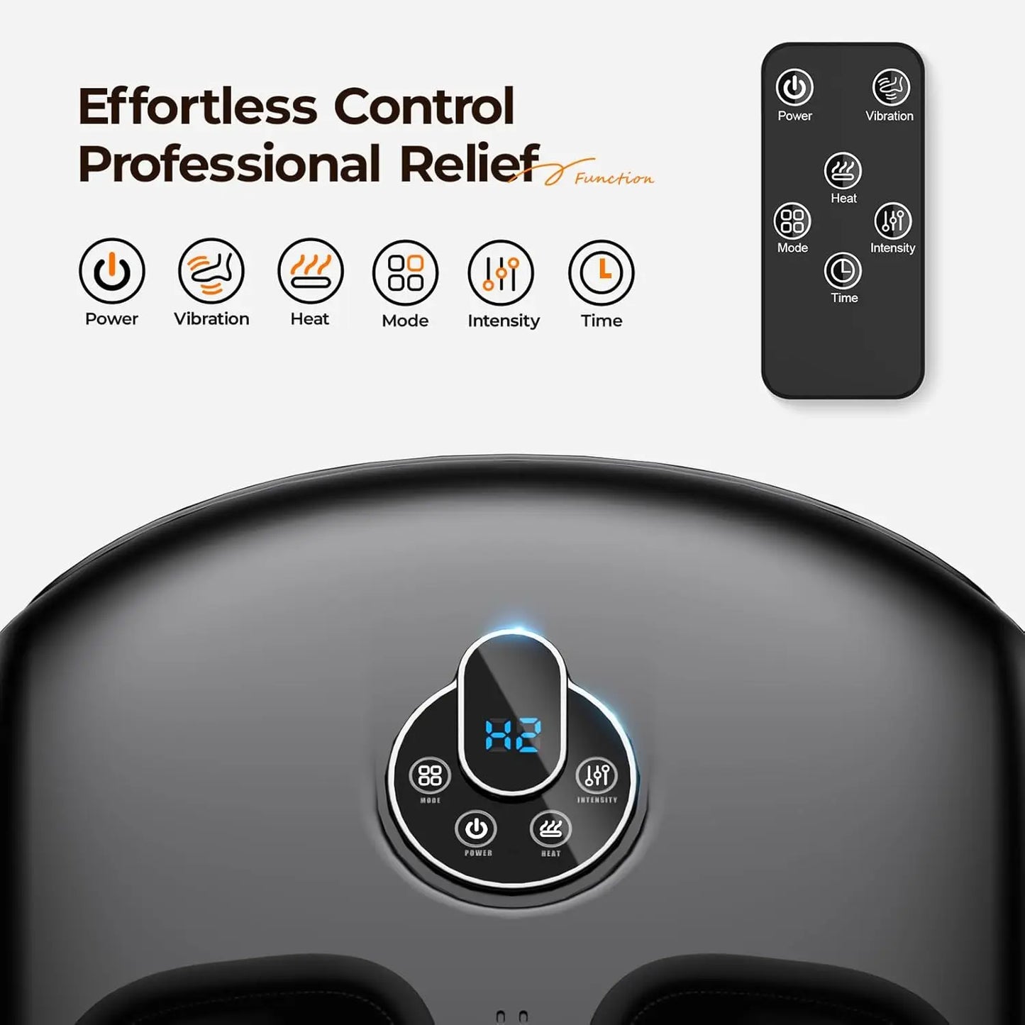Shiatsu Foot Massager Electric Vibration Massage Machine with Air Compression 4 Modes 5 Levels Muscle Relax Tired Feet Relief