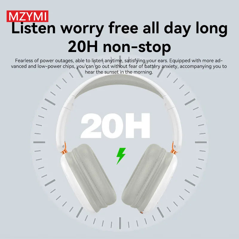 MZYMI Bluetooth Headphone B300 Over Ear Headset Foldable Wireless/Wired Sport Gaming 3D HiFi Headset For Android iOS