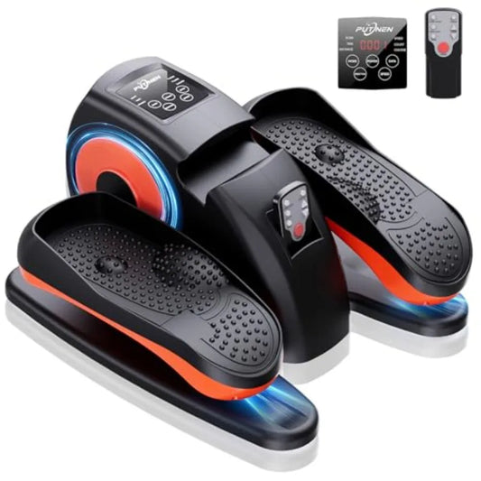 Under Desk Elliptical Machine Electric Elliptical Leg Exerciser for Seniors with 12 Adjustable Portable Quiet Elliptical Exerci