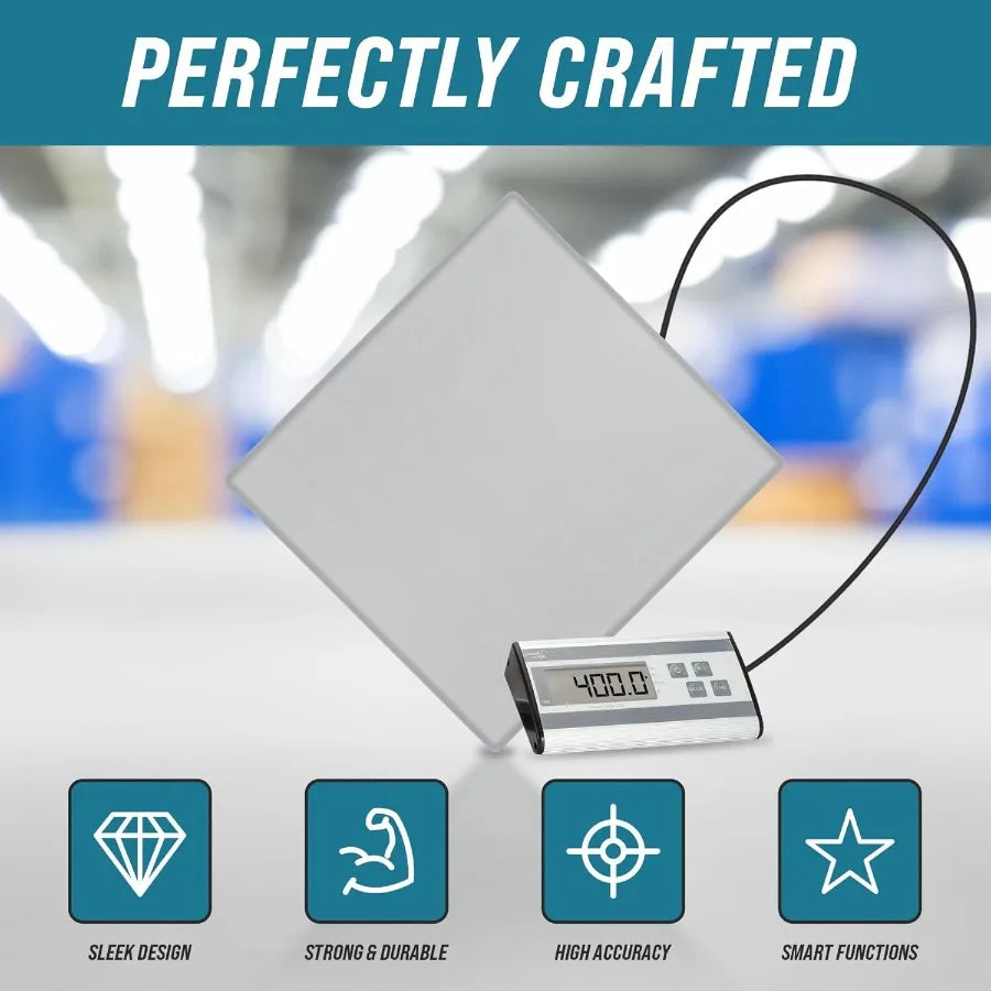 Smart Weigh 440lbs x 6 oz. Digital Heavy Duty Shipping and Postal Scale with Durable Stainless Steel Large Platform for Efficie