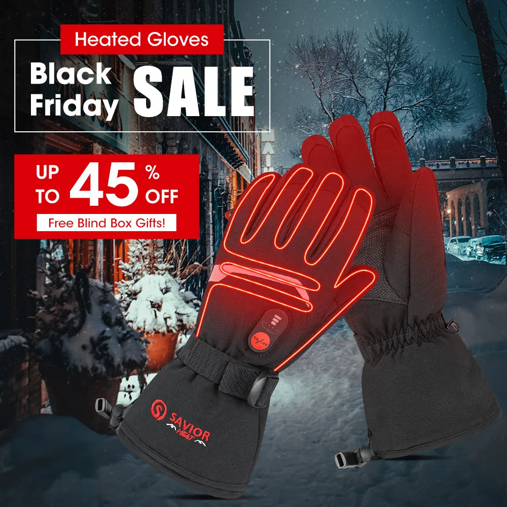 Snow Deer Winter Heated Gloves Unisex Waterproof Touchscreen Rechargeable
