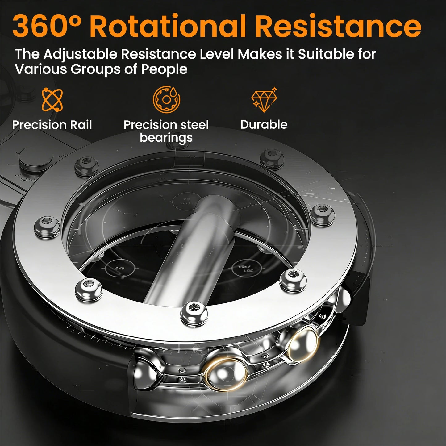 Rotator Machine Multifunctional Grip Strength Trainer 8 to 15 Pounds Adjustable Forearm Exerciser