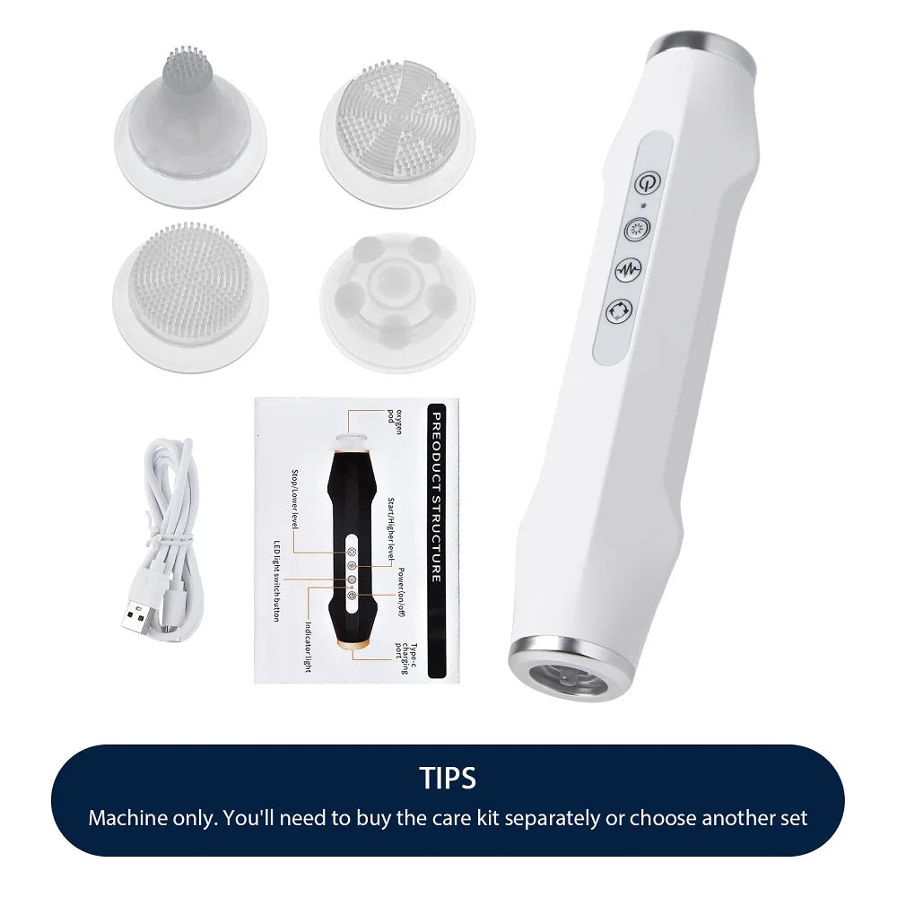 Portable Handheld Rechargeable CO2 Oxygen Bubble Device Exfoliate Oxygen Facial Machine Wrinkle Removal Portable Beauty Device