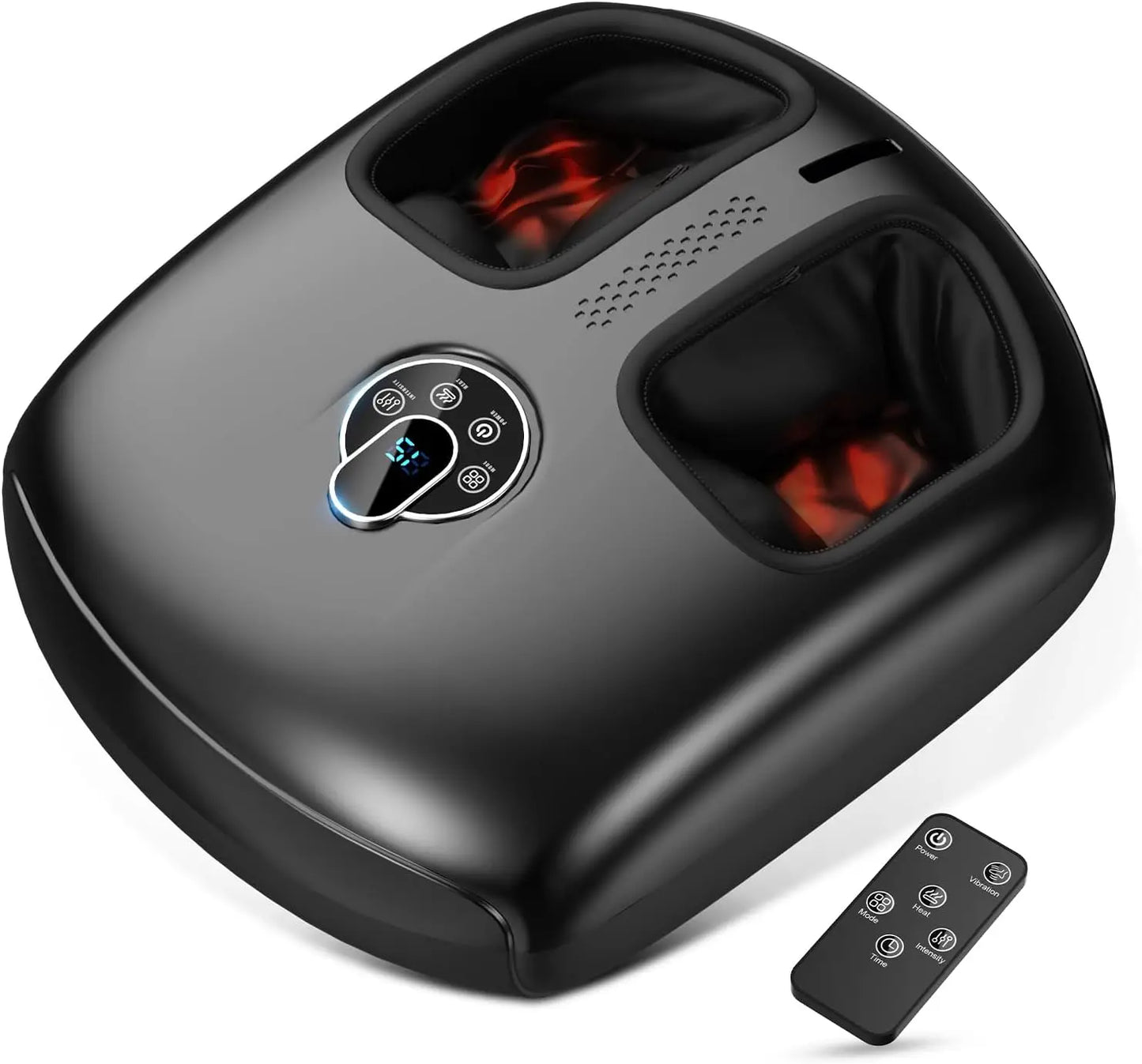 Shiatsu Foot Massager Electric Vibration Massage Machine with Air Compression 4 Modes 5 Levels Muscle Relax Tired Feet Relief