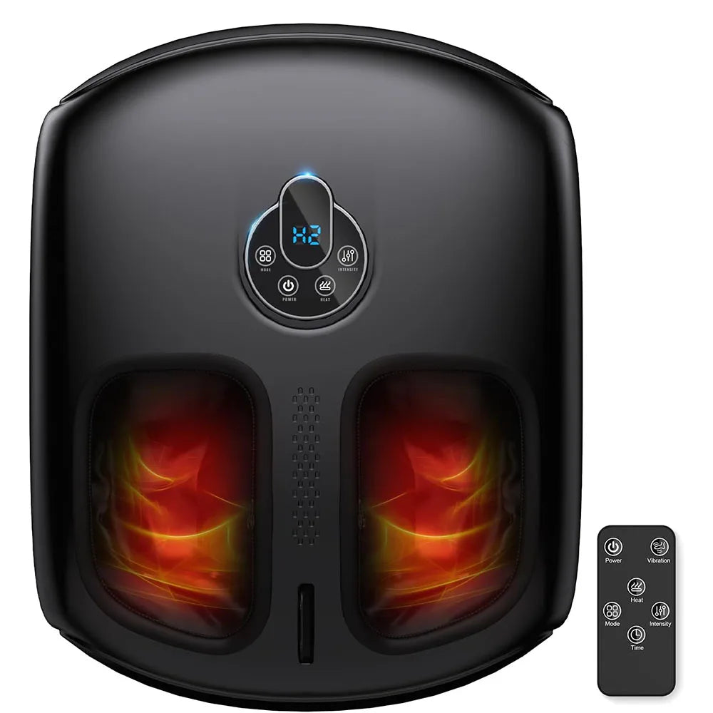 Shiatsu Foot Massager Electric Vibration Massage Machine with Air Compression 4 Modes 5 Levels Muscle Relax Tired Feet Relief