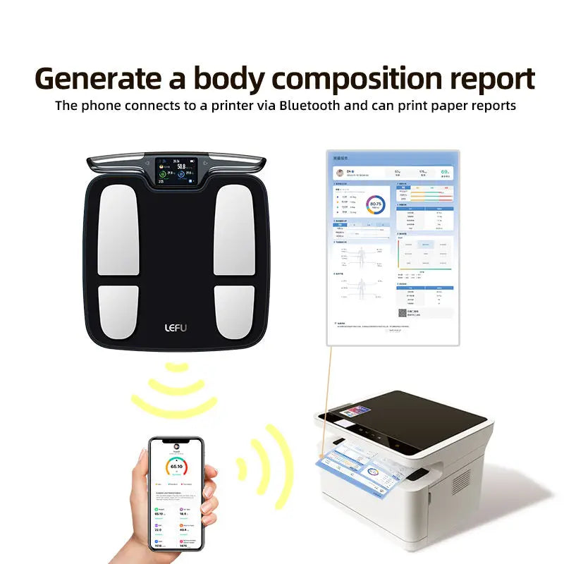 Smart Scale With 8 Electrodes For Weight Fat And BMI