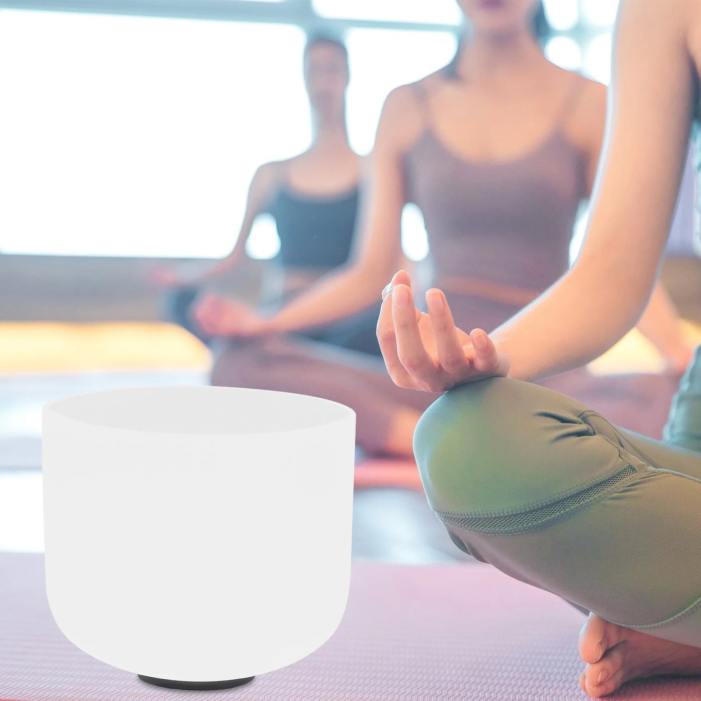 8 Inch Crystal Singing Bowl,Bowl Chakras Musical Instruments for Sound Healing,Meditation,Prayer,Yoga,Stress Reduction