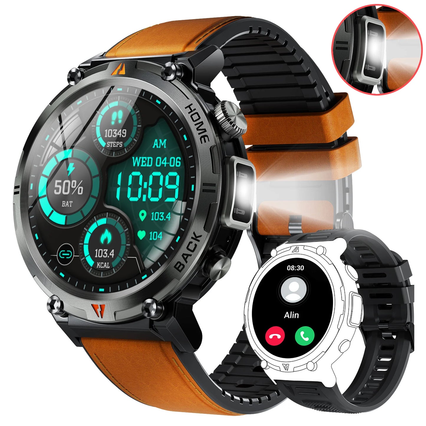 EIGIIS KE3 Smartwatch For Men With Health Monitor And Bluetooth