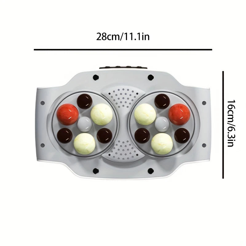 Waist massager, electric abdominal massager, tummy massager, hot compress and tummy massage device, rechargeable and portable