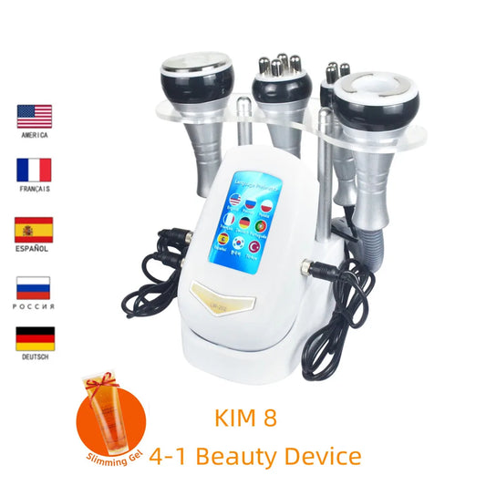 New 4 in 1 Cavitation Machine 40k Ultrasonic RF Shape Vacuum Frequency Liposuction Weight Loss Slimming Skin Tightening Liftin