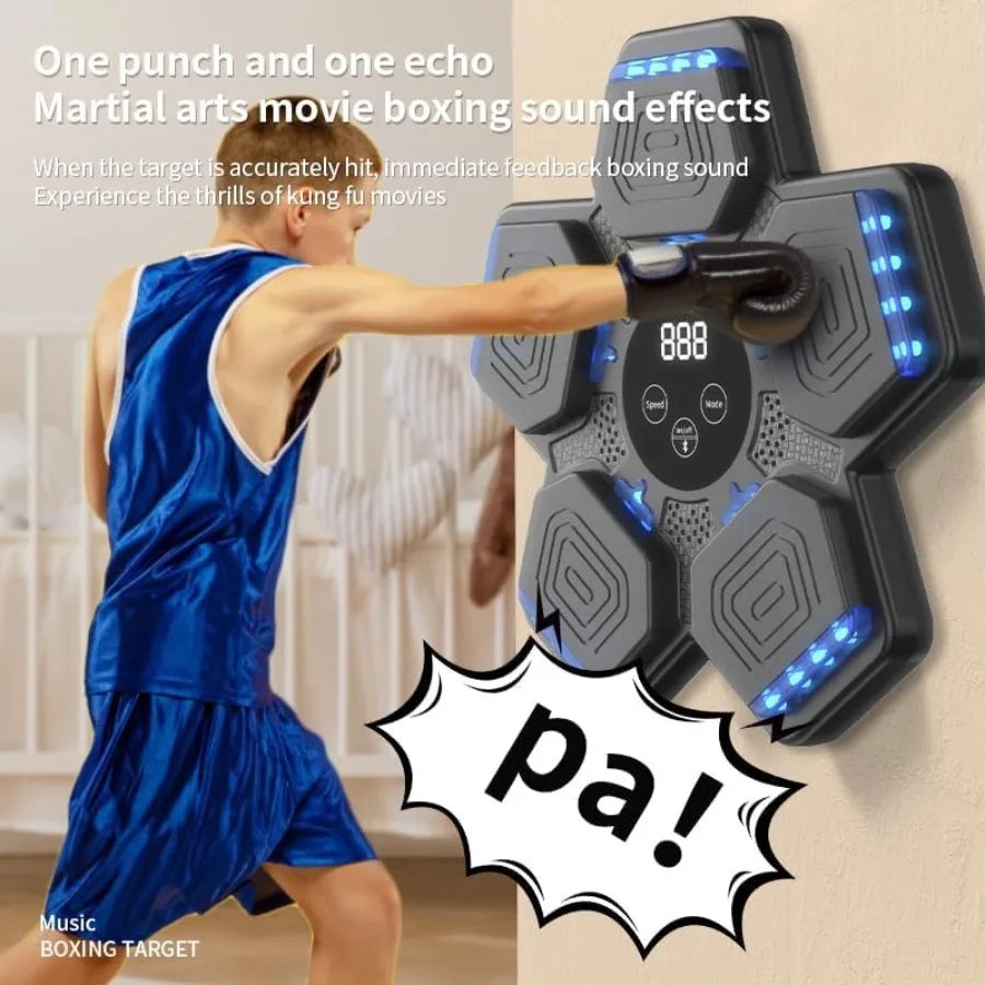 SHXI Wall Mounted Bluetooth Music Boxing Machine With LED