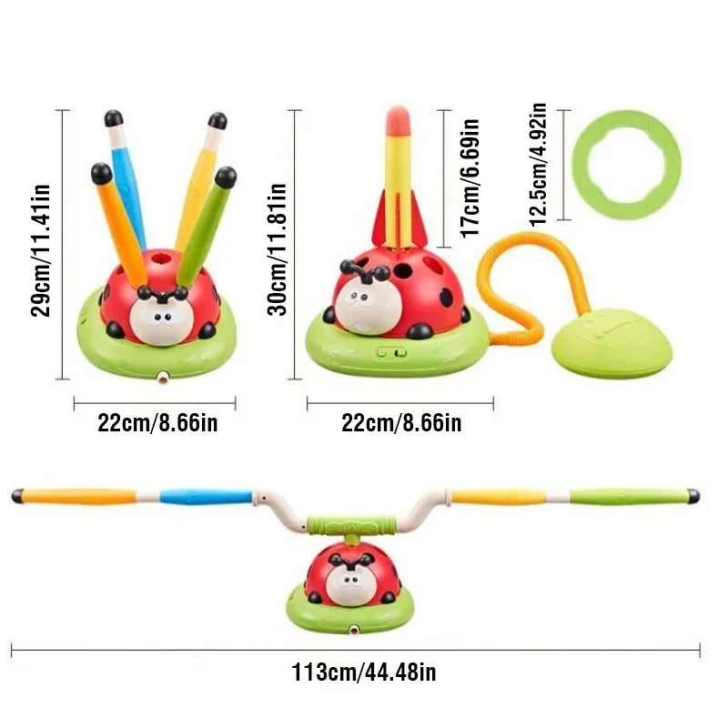 3-in-1 Kid Jump Rope Machine Adjustable Joint Game Exercise Equipment Kinesthetic Training Toy for Indoor/Outdoor Sports