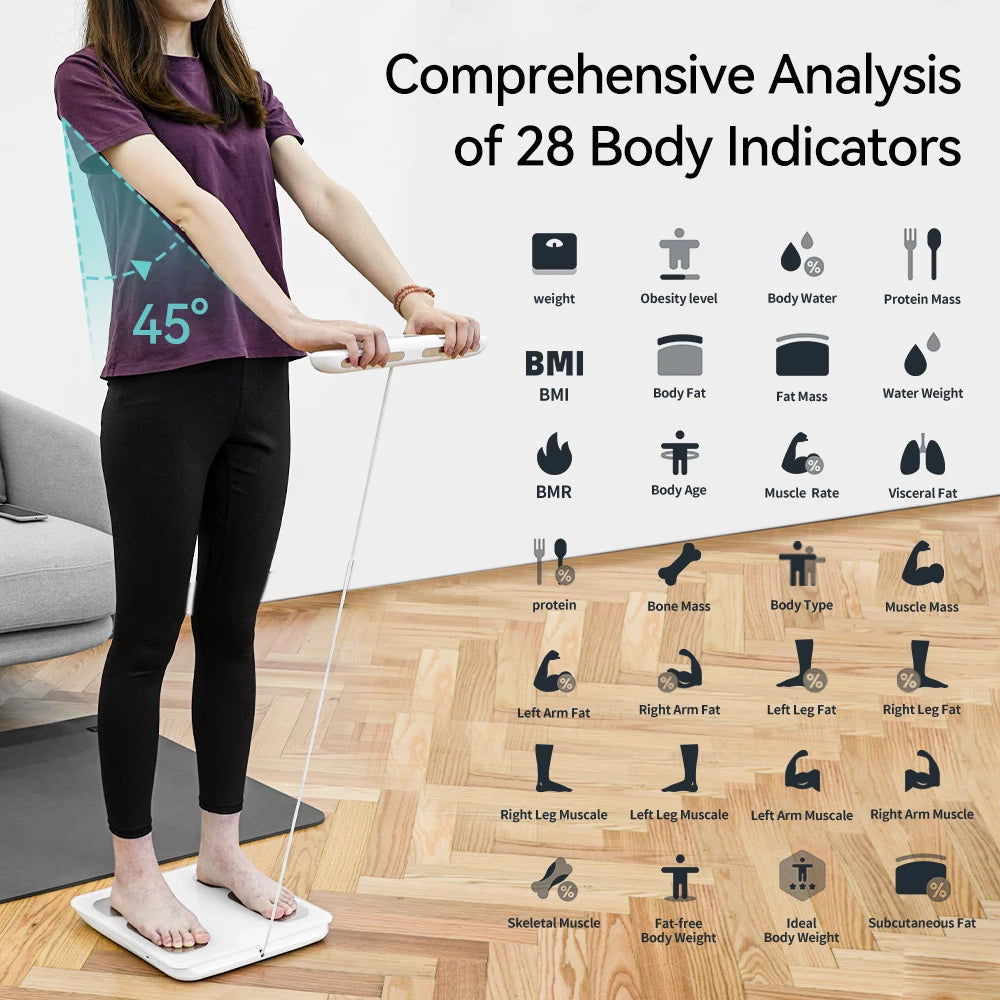 Smart Scale With 8 Electrodes For Weight Fat And BMI