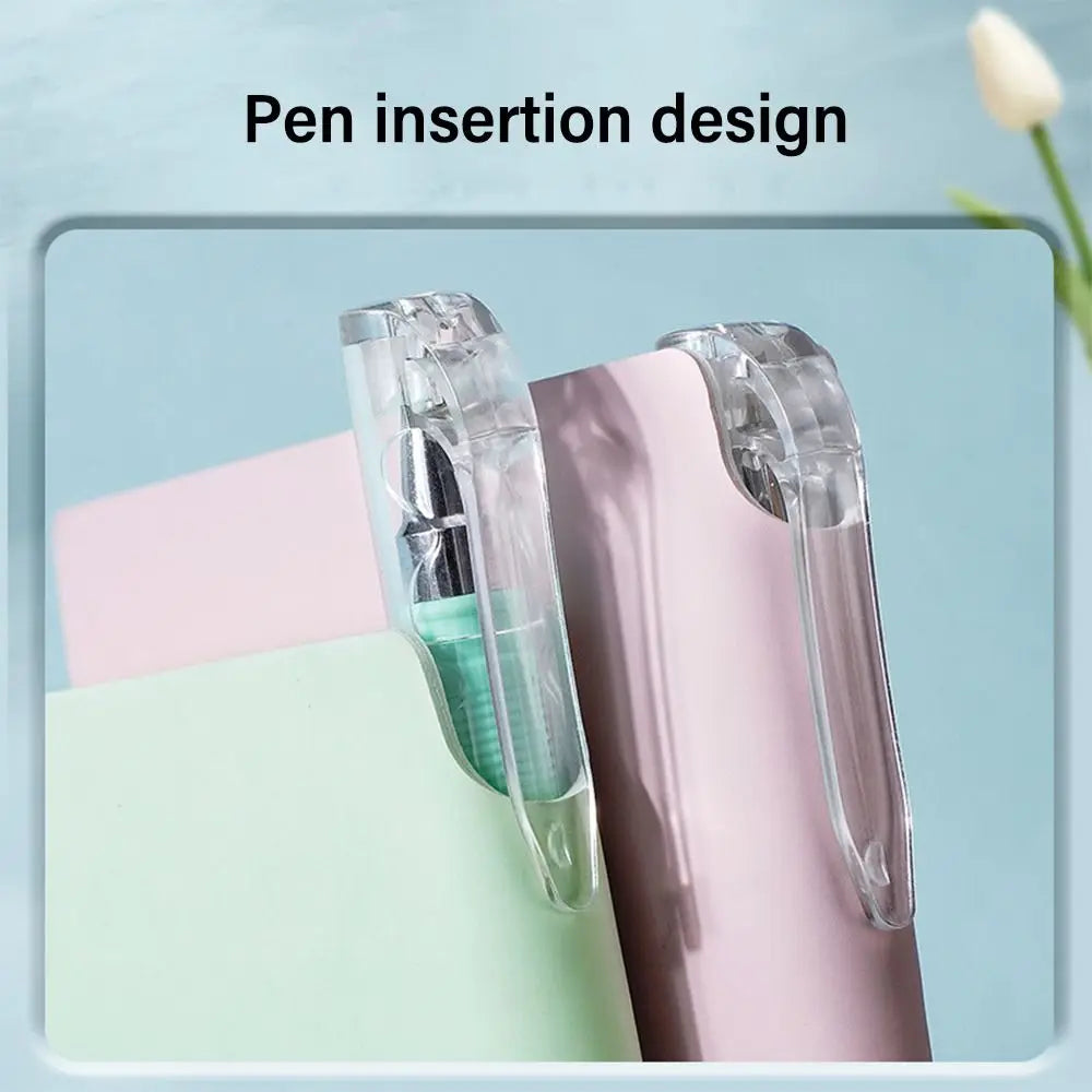 Grid Page Notebook PU Leather Mini Portable Pocket Planner