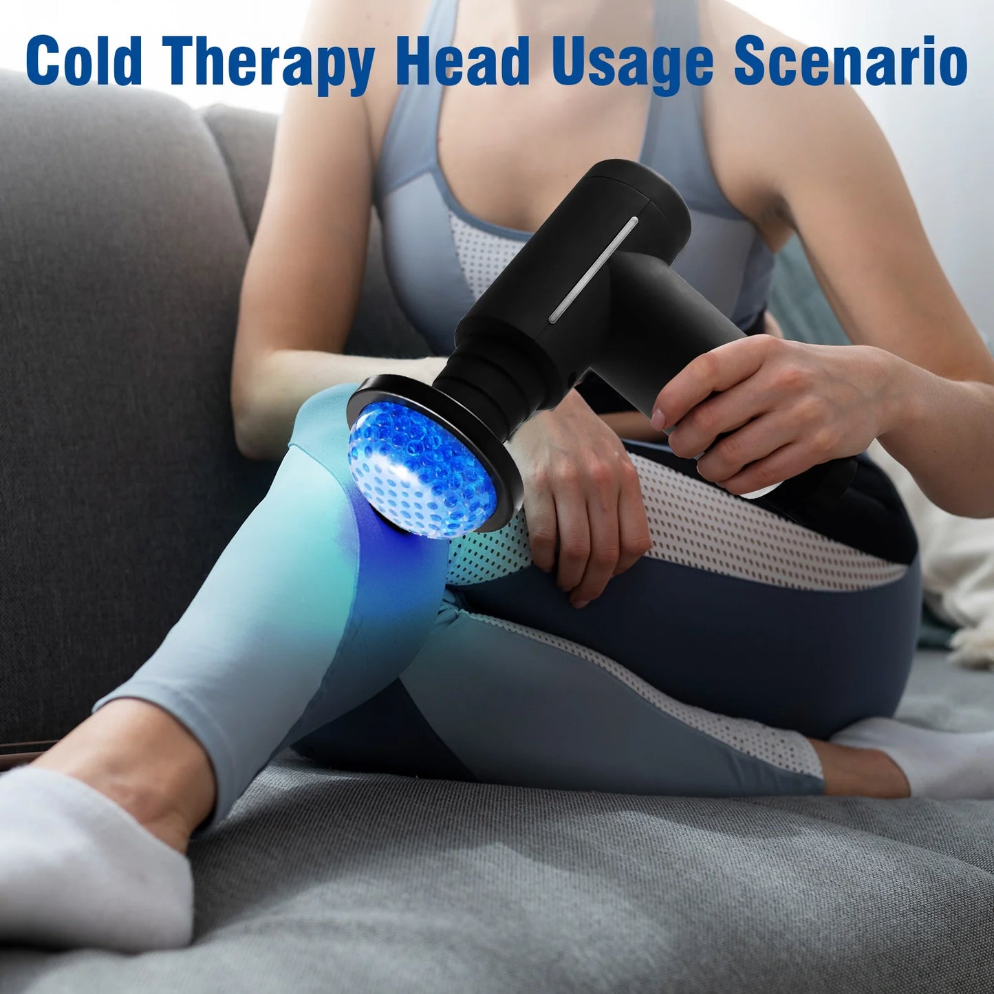 Hot Cold Therapy Massage Gun Professional Level Muscle Relaxation Body Exercise Deep 6 Heads 6 Speeds For Body Back Neck Leg